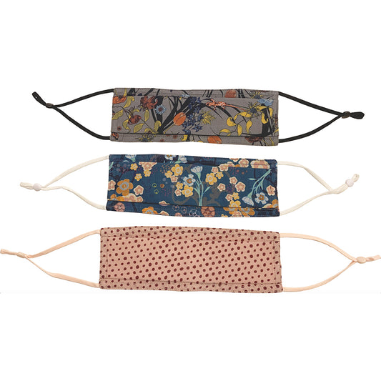 Mouthpiece in Cotton with 3 feminine prints