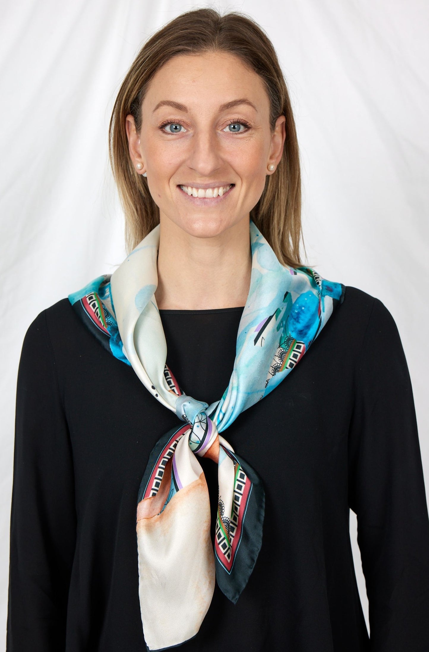 AQUARIUS ZODIAC Silk Scarf / BELLA & VOSS