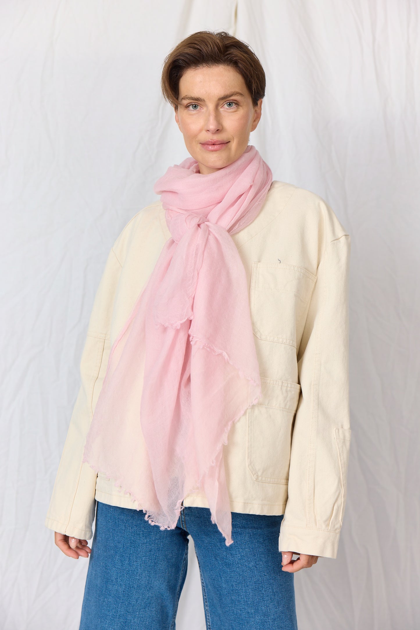 TOP OF THE POP Cashmere Scarf | Mjuk rosa