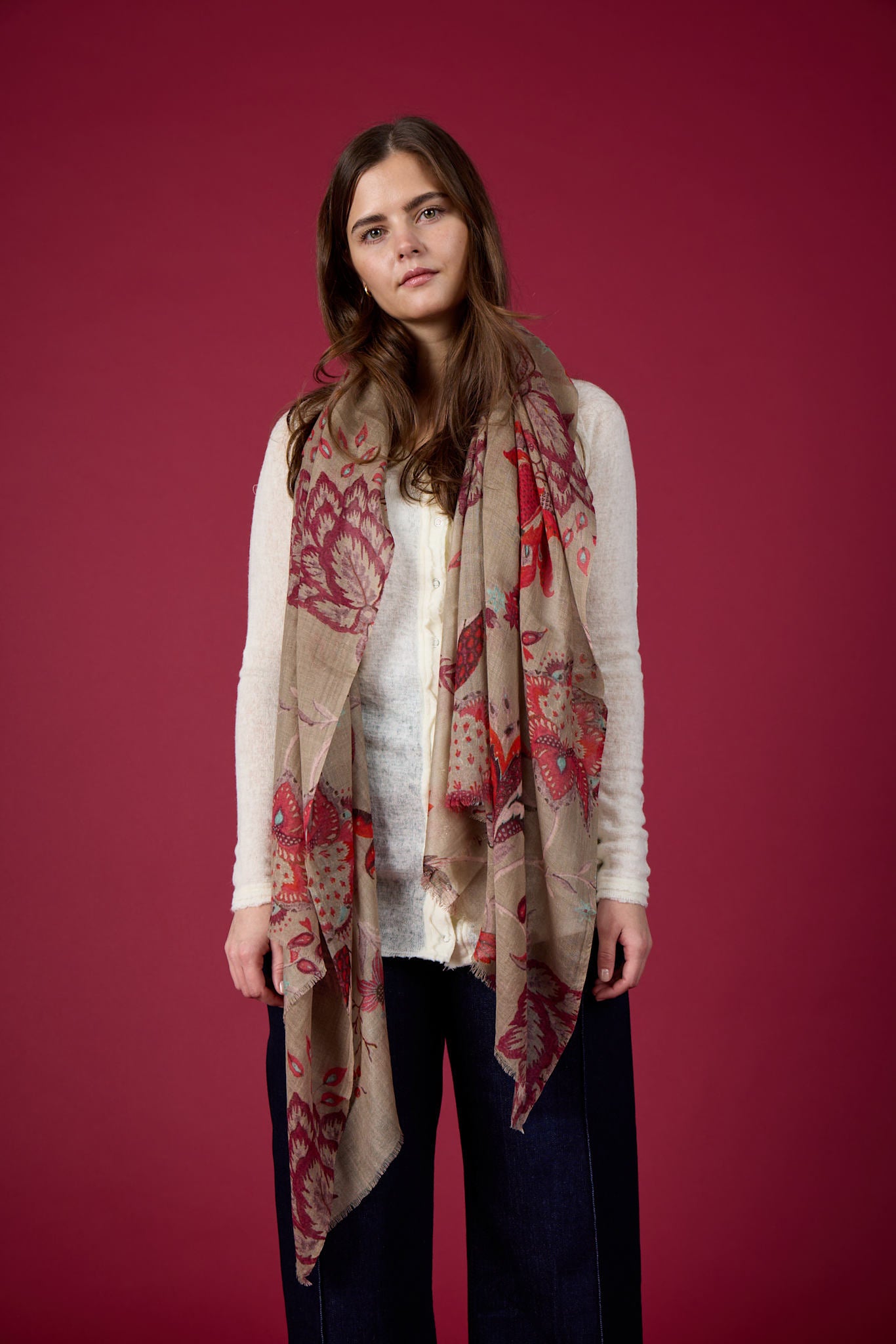 VINTAGE FLOWER Skjerf