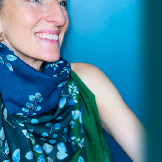 OCEAN LEAVES SCARF/BELLA&VOSS